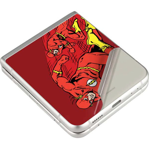DC Comics The Flash Classic Art in Sequence Running pose Galaxy Z Flip3 5G Skin